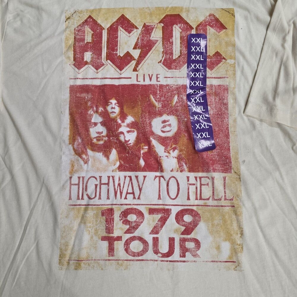 AC/DC 1979 North American  Concert Tour T-SHIRT Size XXL NEW